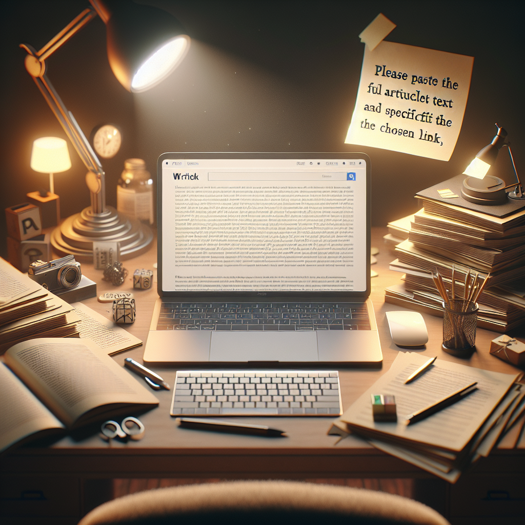 I Need the Article Text to Write the Blog Post