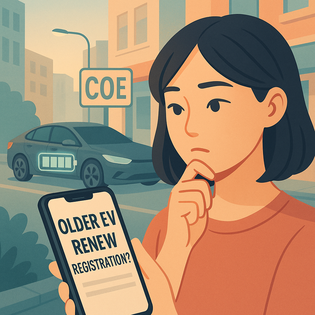 Can an “Old” Electric Car Stay on the Road? Tracey Learns About COE Renewal