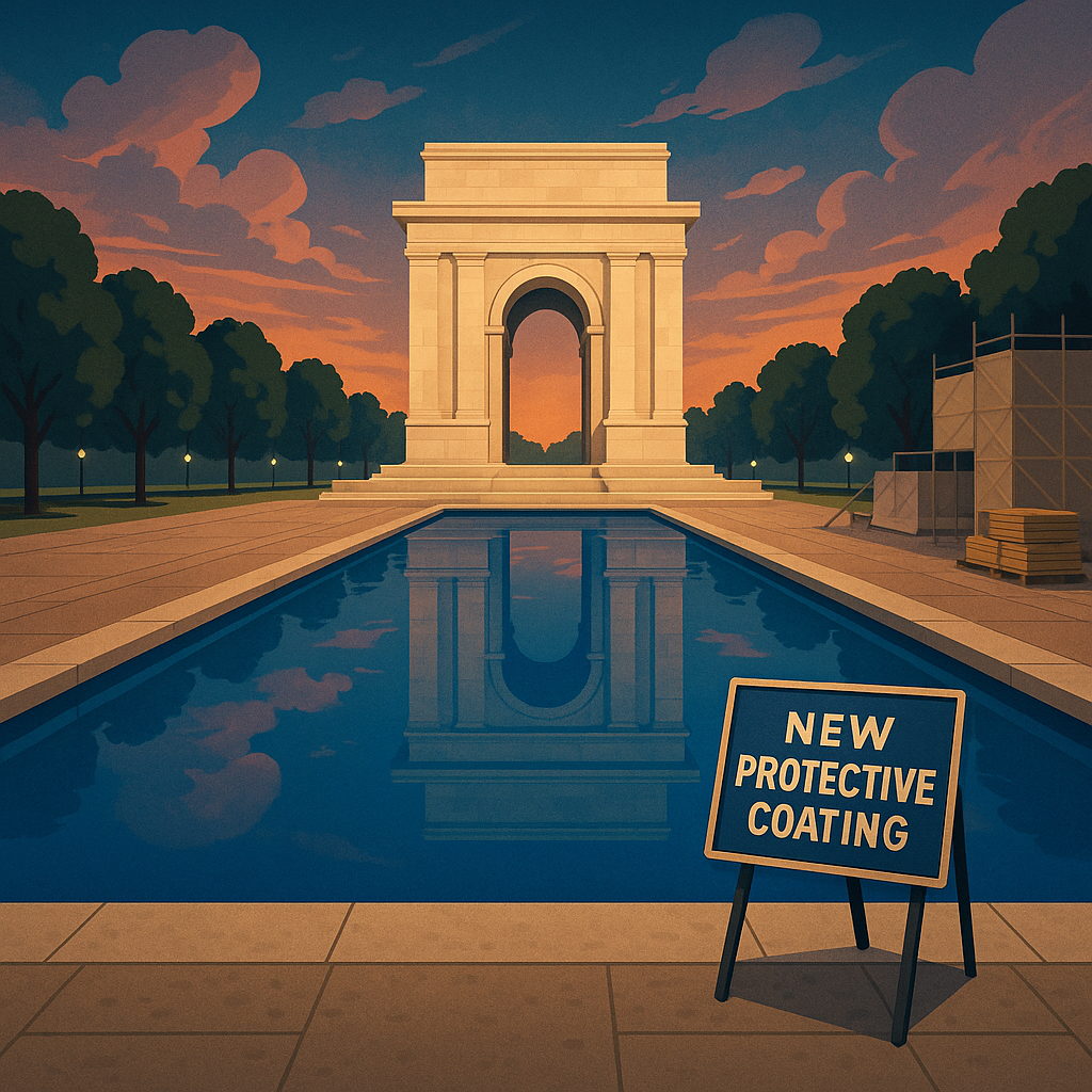 A Reflecting Pool Makeover: Trump’s ‘American Flag Blue’ at the Lincoln Memorial