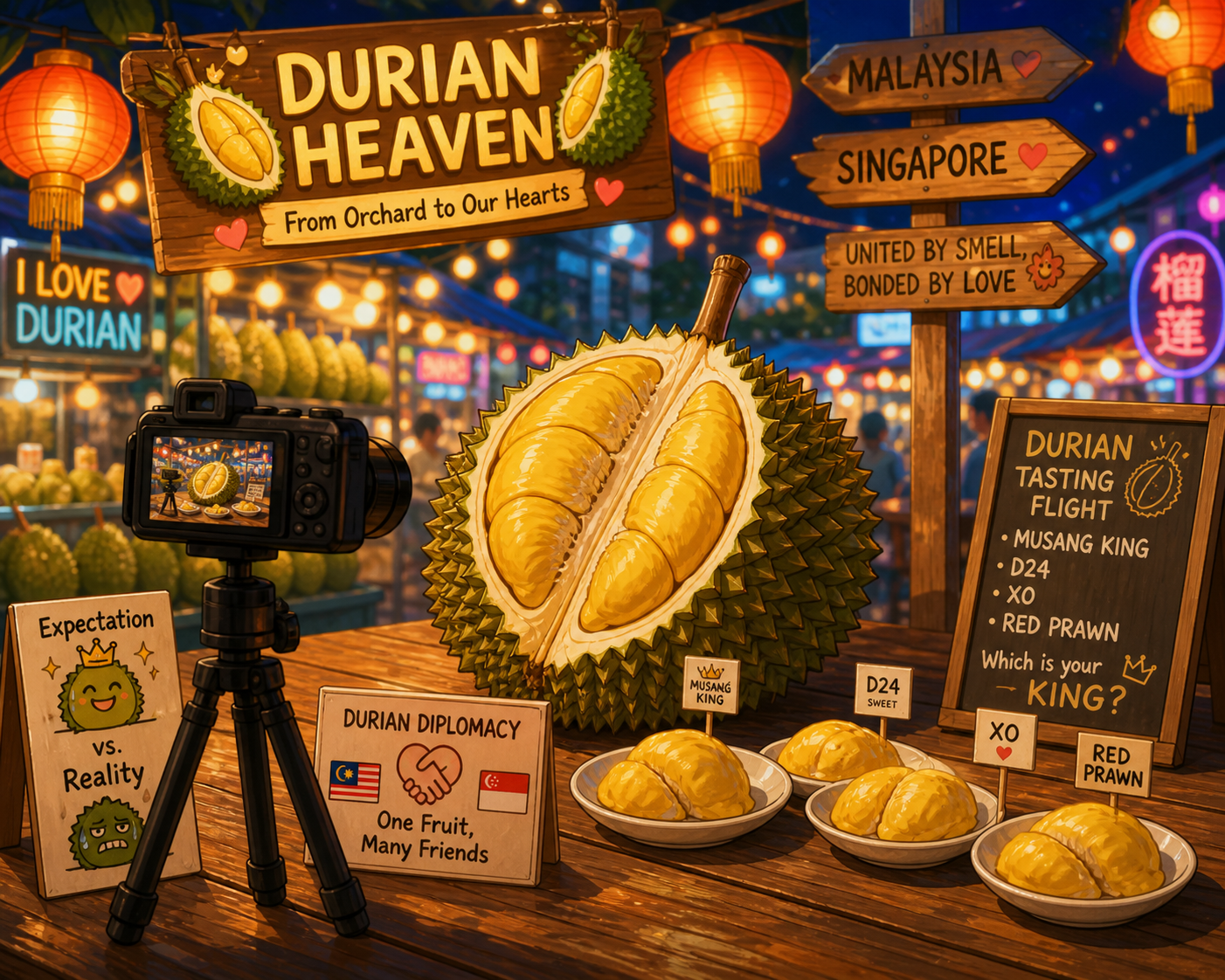 Thai Tourists Take on Malaysian Durian: A First Bite at SS2