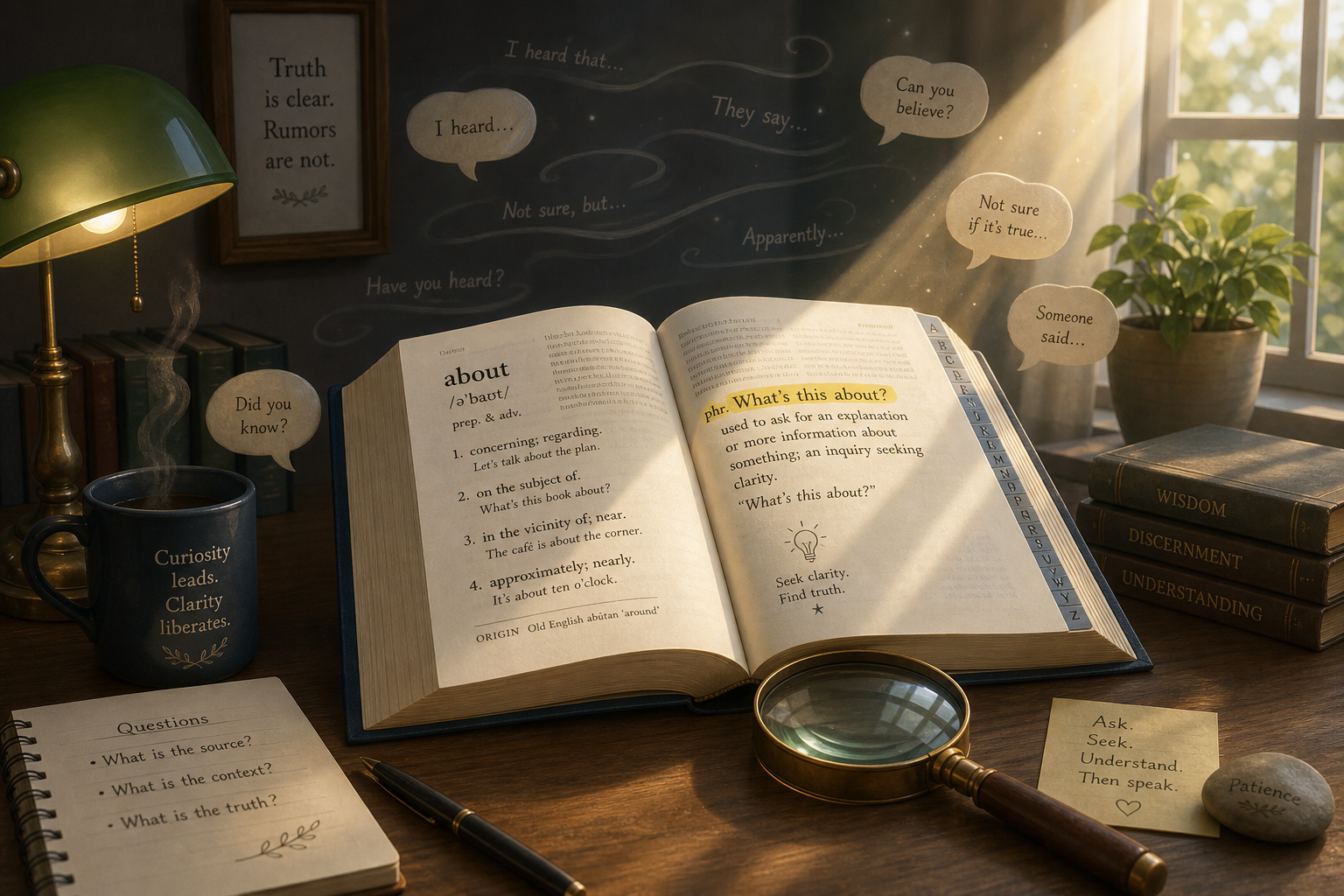 Unpacking the Meaning of “What’s This About?”